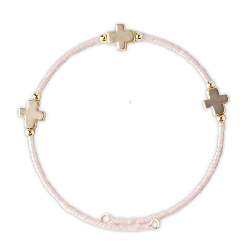 Faithful Cross Bangle-Champagne, Cross Bracelet | Christian