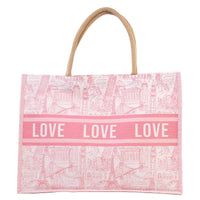 World of Wonder Juco Tote   White/Pink   19x14x7.5