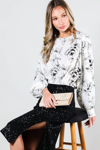 Claire Floral Printed Blouse Top