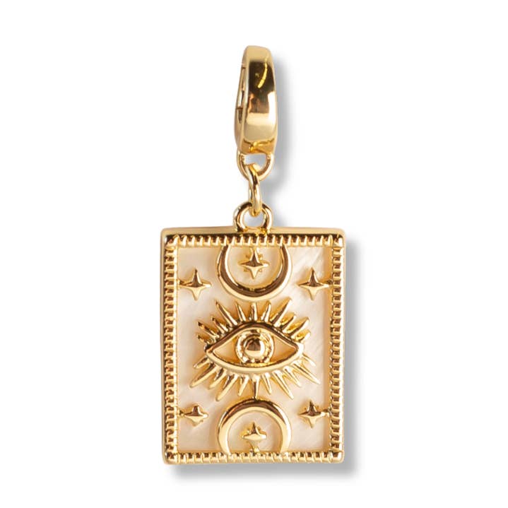Medallion Charm, Mother of Pearl, Charm Bar | Bag Charm