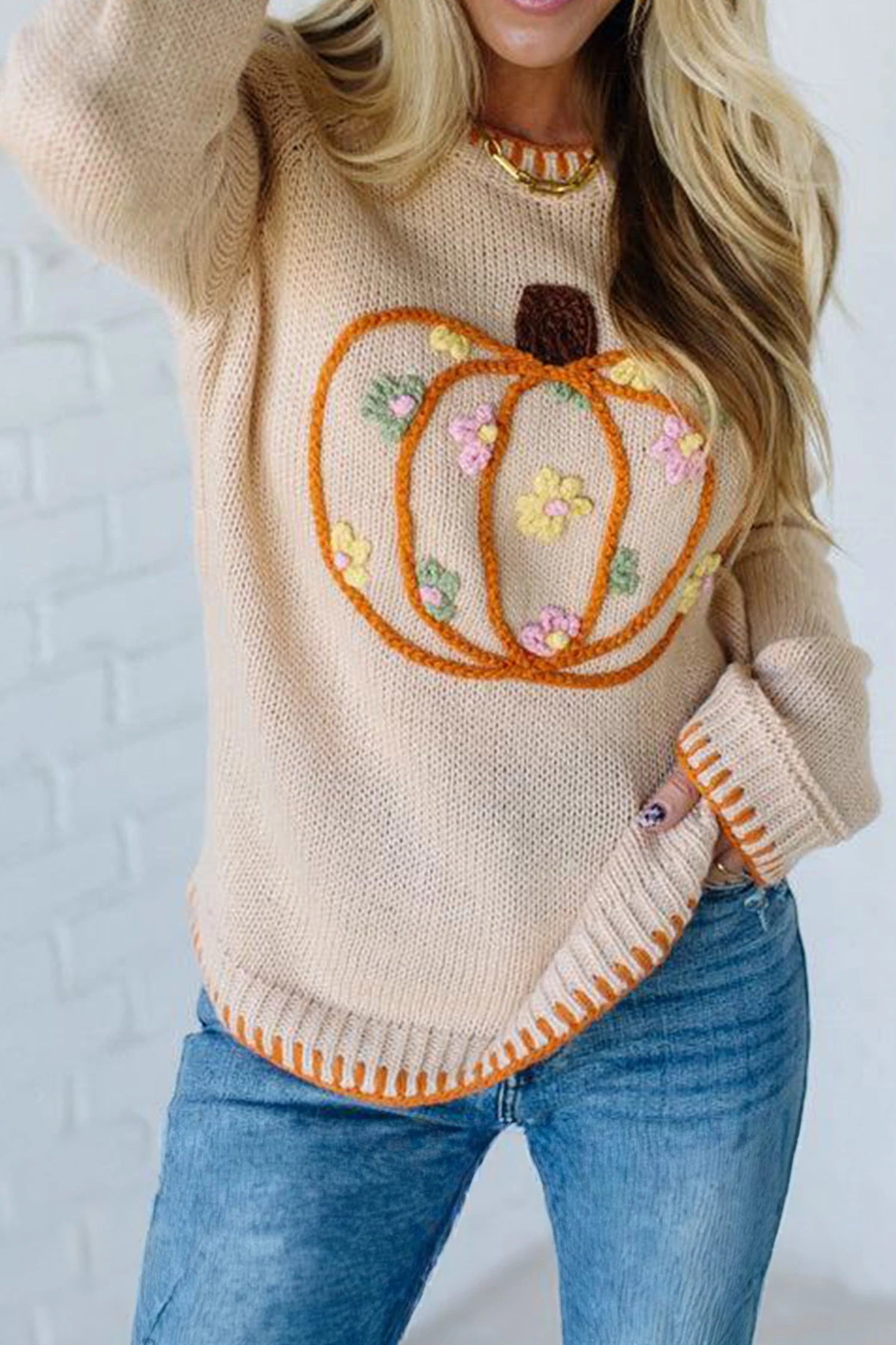 Sonya - Parchment Pumpkin Sweater