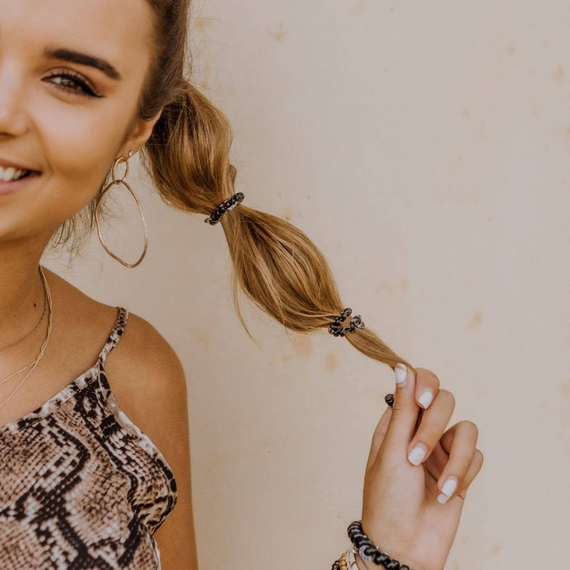 Spiral Hair Coils | Tiny | Jet Black Hair Ties