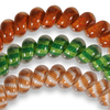 Spiral Hair Coils | Small | Football Hair Ties