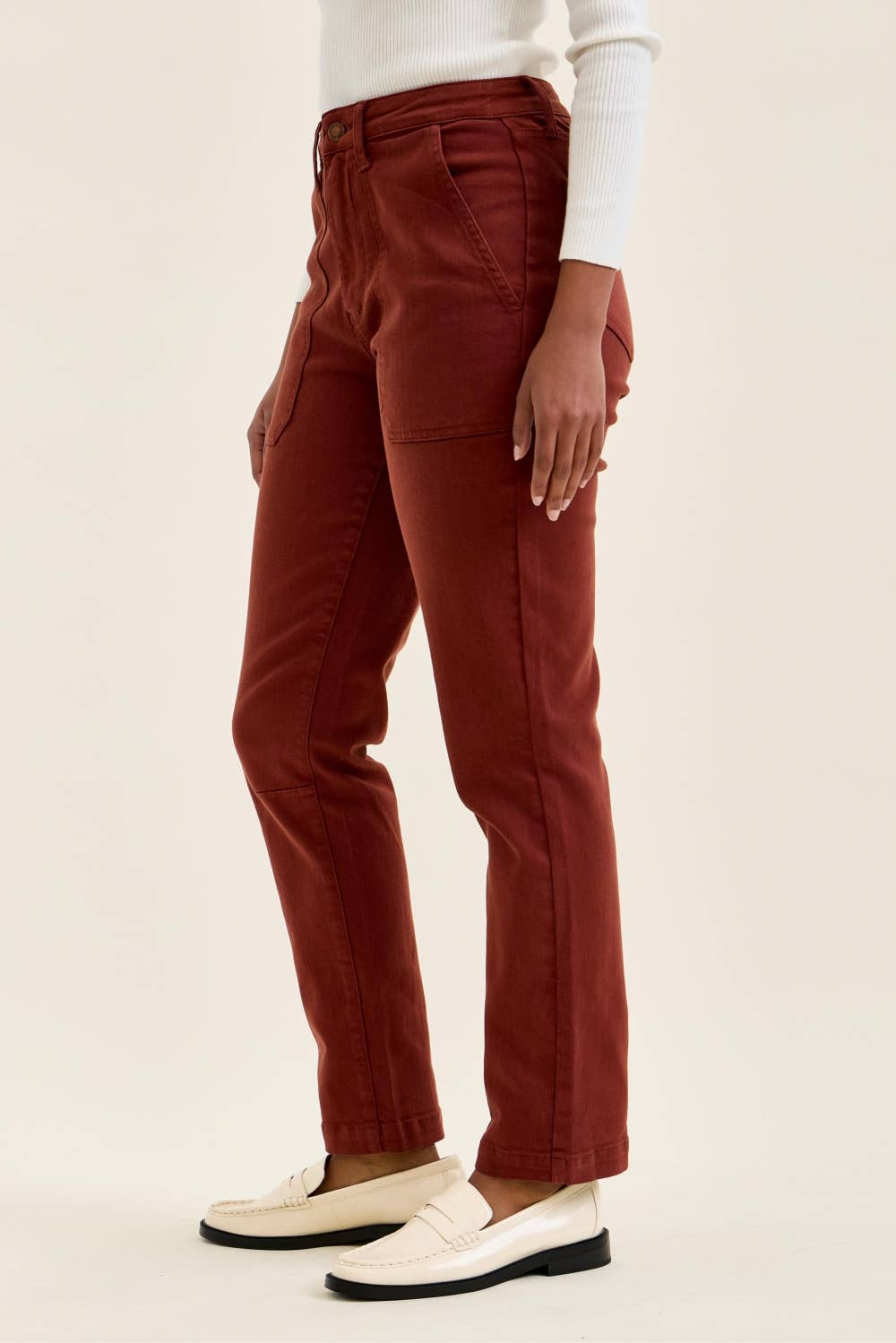 Aurora - High Waist Weekender w/ Knee darts C Pumpkin Spice