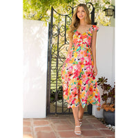 Cecilia- Floral Ruffle Tiered Maxi Dress