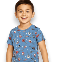 Electric Guitars Rockstar Summer Pajama Set