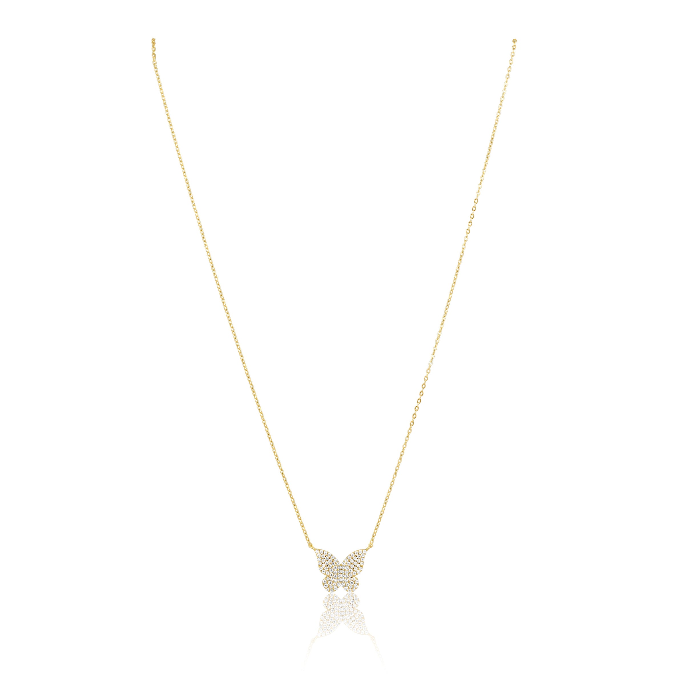 Elsie Pave Butterfly Necklace