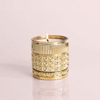 Exotic Blossom and Basil Gold Gilded Faceted Jar, 11 oz