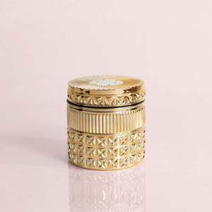 Exotic Blossom and Basil Gold Gilded Faceted Jar, 11 oz