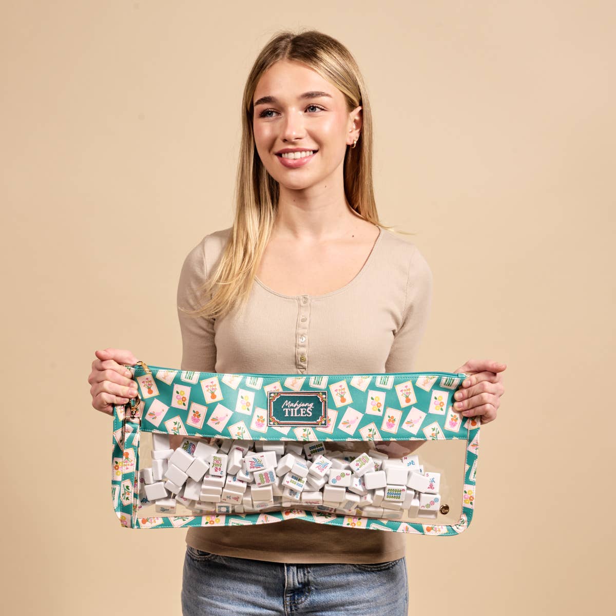 Mahjong Tile Keeper Pouch – It's Mahj Time Teal
