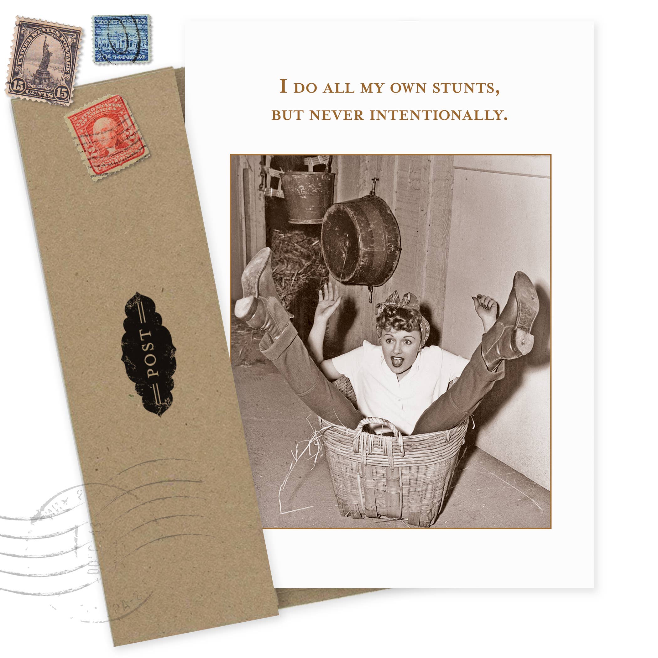 All My Own Stunts Birthday Card