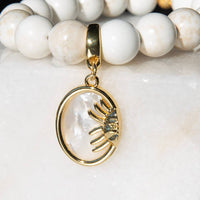 Sun Charm, Mother of Pearl, Charm Bar, Bag Charm