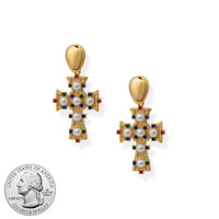 DOMINION CROSS EARRINGS - E-278-CO