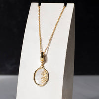 Sun Charm, Mother of Pearl, Charm Bar, Bag Charm