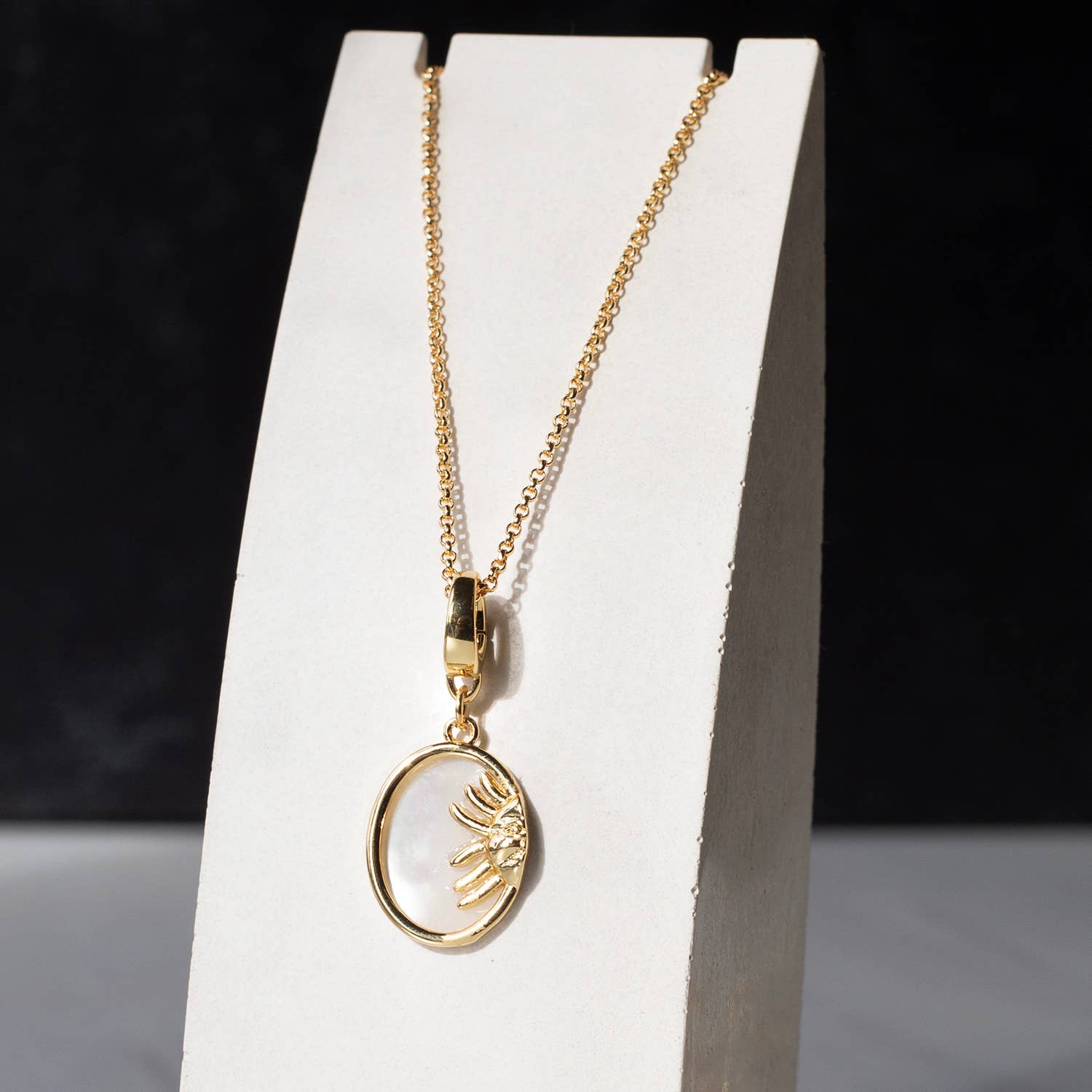 Sun Charm, Mother of Pearl, Charm Bar, Bag Charm