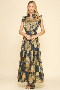Roxanne - Floral Print Tiered Maxi Dress