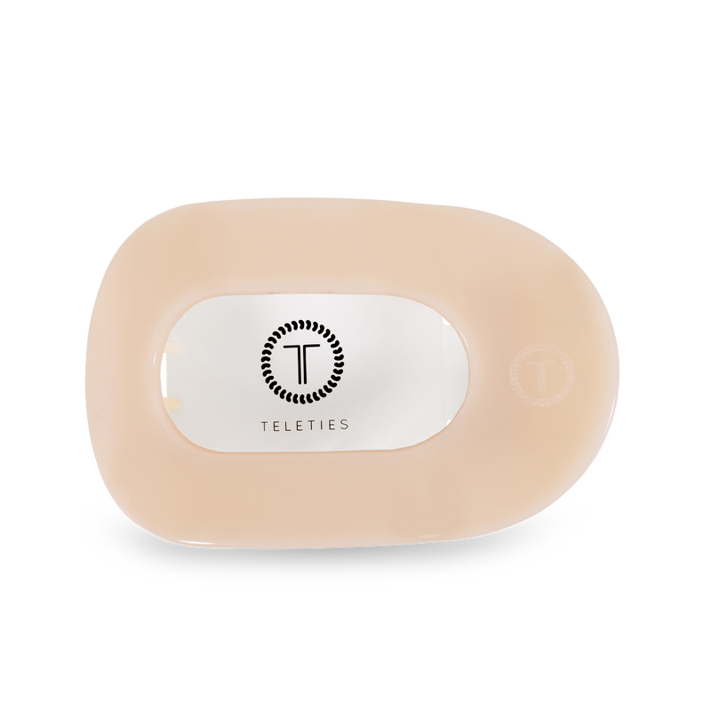 Round Flat Hair Clip | Large | Almond Beige
