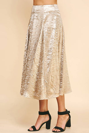 Textured Stain Midi Skirt