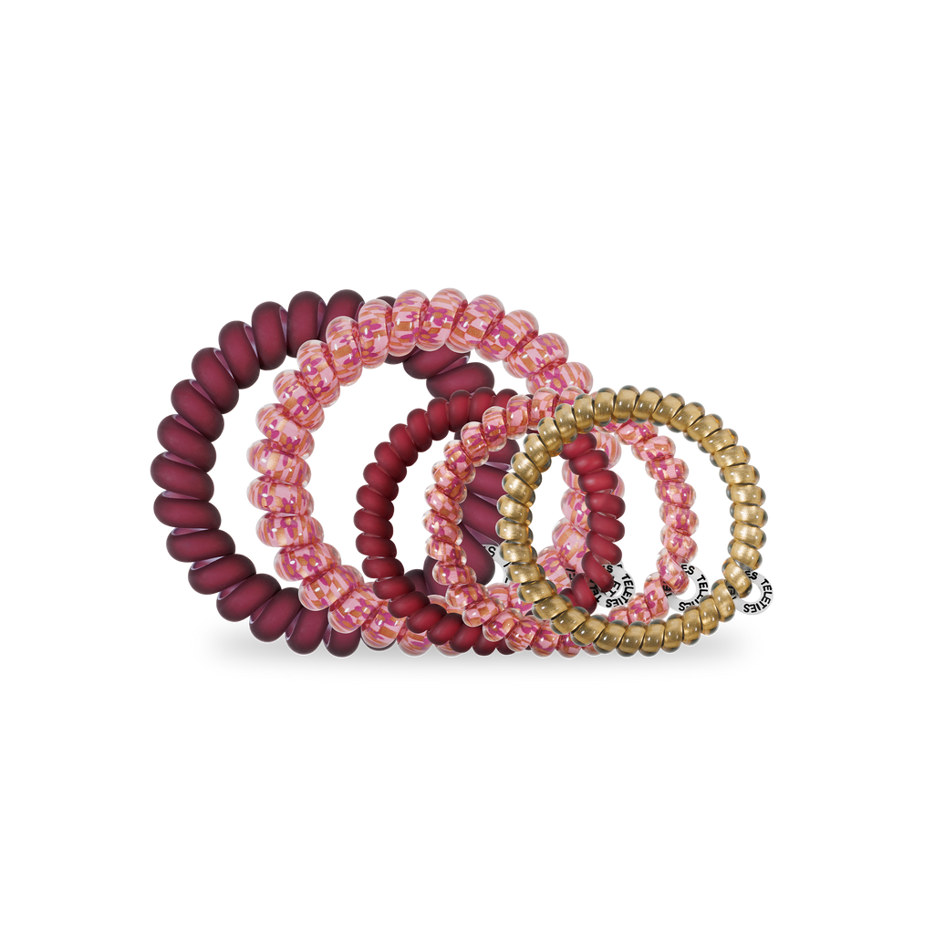 Spiral Hair Coils | Mixed Pack | Burgundy Bliss Hair Ties