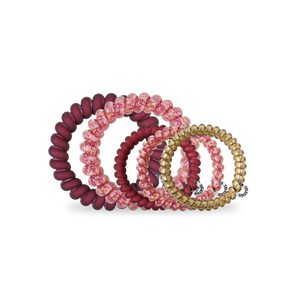 Spiral Hair Coils | Mixed Pack | Burgundy Bliss Hair Ties