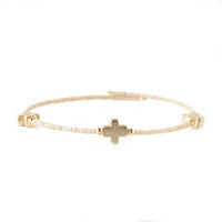 Faithful Cross Bangle-Latte, Cross Bracelet | Christian