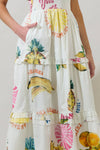 Zahra Island Palmer Poplin Tiered Maxi Dress