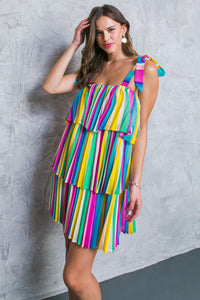 PROPER PARADISE WOVEN MINI DRESS