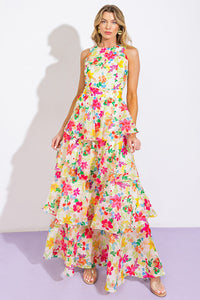 DEL REY HIGH RISE WOVEN MAXI DRESS