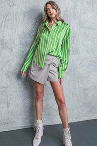 NOTHING TO REGRET SATIN WOVEN TOP