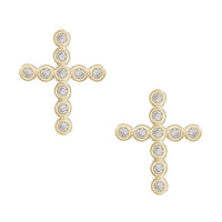 Legacy Cross Stud Earrings in Gold