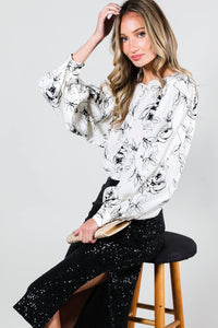 Claire Floral Printed Blouse Top