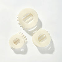 Coconut White | Small | Flat Circle Hair Clip