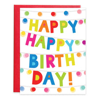 Birthday Greeting Card - Happy Happy Lights