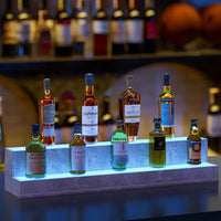 38-Inch LED Liquor Bottle Display Shelf – App & Remote-Controlled Bar Stand