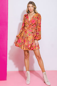 AROUND THE TIME WOVEN MINI DRESS