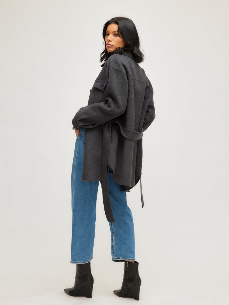 Belted Shirt Jacket