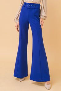 COUNTDOWN THE HOURS WOVEN FLARED PANTS