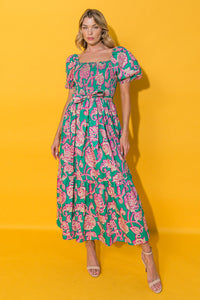 RUN TOWARDS LOVE POPLIN ANKLE DRESS