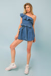 SOUTH POINTE PARK DENIM ROMPER