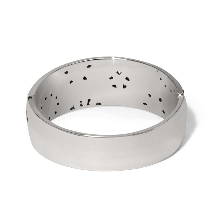 Flora Shine Wide Hinged Bangle Bracelet