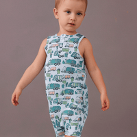 Garbage Trucks Recycle Tank Romper