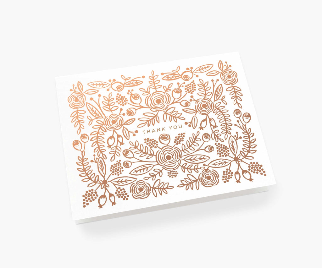 Rose Gold Thank You Set of 8 Cards