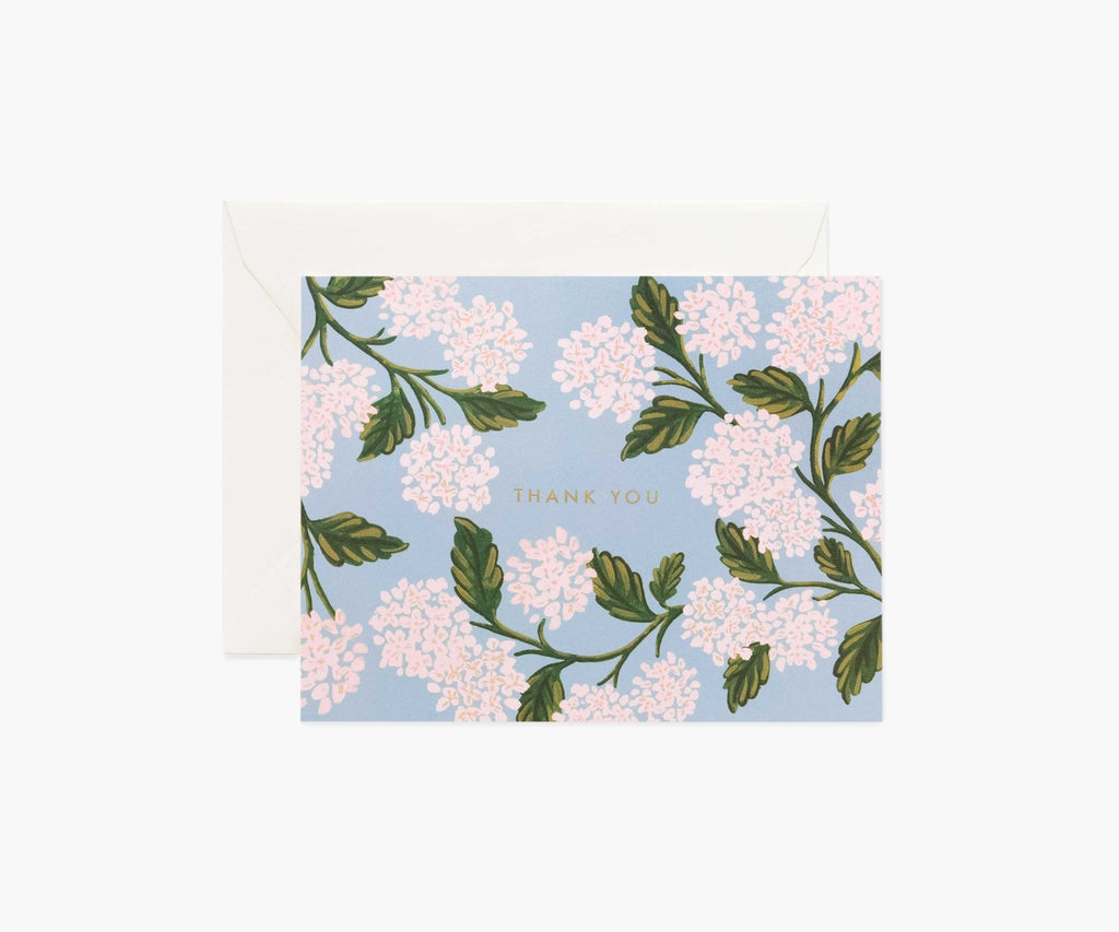 Hydrangea Thank You Set of 8 Cards