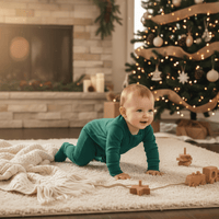 Hunter Green Zipper Footie