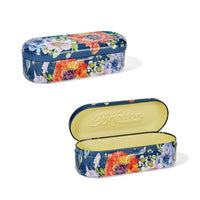 Brighton sunglasses case with floral print on navy background