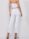 Mari White High Rise Straight Leg Jeans