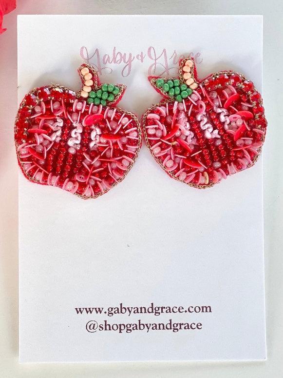 Gaby & Grace - Teacher Apple Stud Earrings