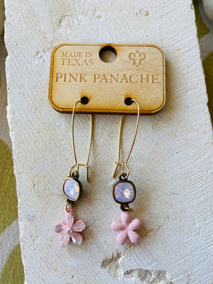 Pink Panache Rosewater Pink Flower Earrings