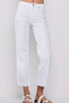 Mari White High Rise Straight Leg Jeans