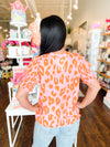 Pink and Coral Leopard Top